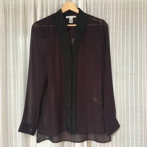 KENNETH COLE Sheer Blouse